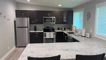 Microwave, oven, stovetop, dishwasher