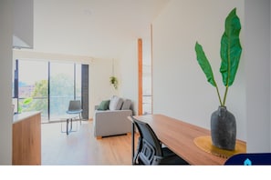 Family Apartment, City View | Living area | LED TV