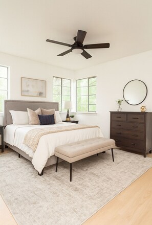 2 bedrooms, iron/ironing board, WiFi, bed sheets