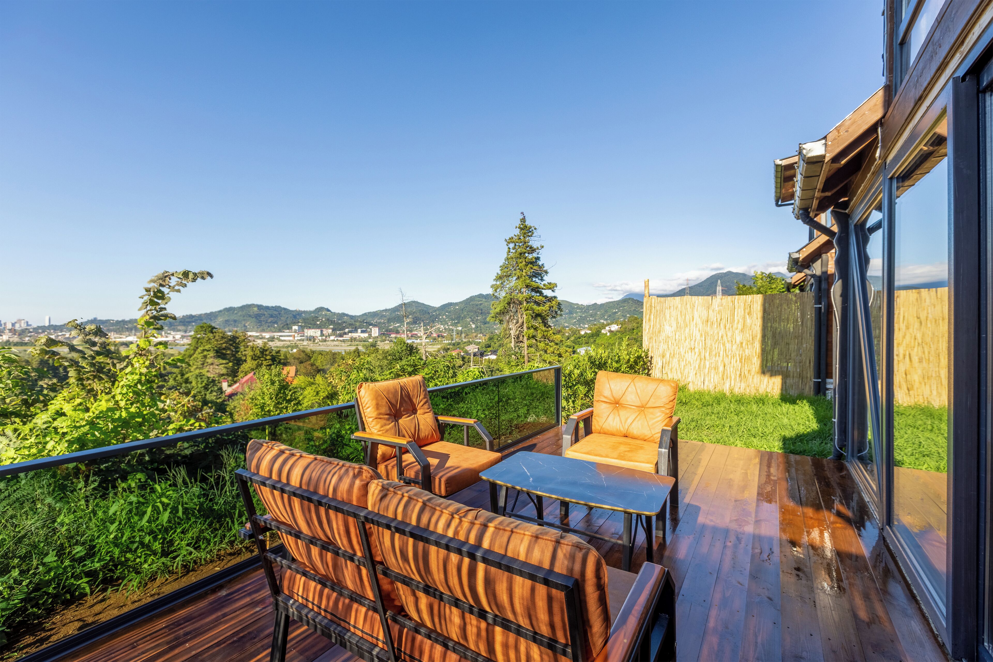 Bangalô luxo, vista para a montanha | Terraço/pátio