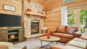 TV, fireplace, DVD player