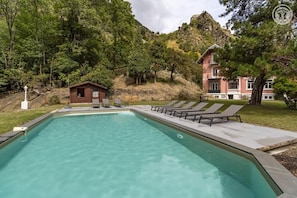A heated pool