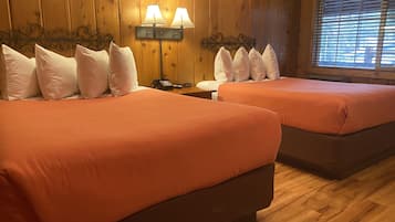 Room, 2 Double Beds | Desk, laptop workspace, free WiFi, bed sheets