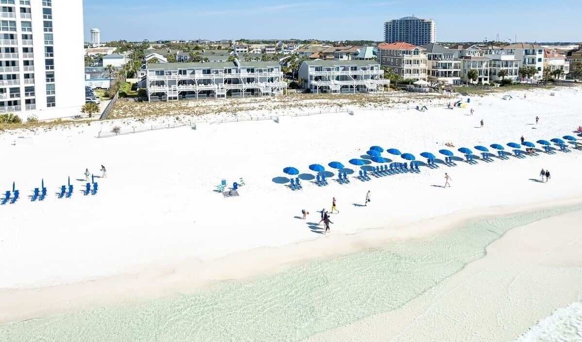 Sun-loungers, beach towels