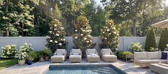 Designer Sag Harbor Home w/ Pool + Fire Pit + Yard