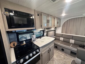 Microwave, oven, stovetop