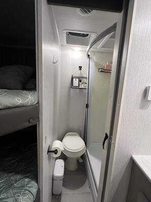 Towels, soap, toilet paper