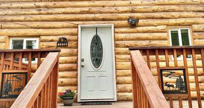 Waterfront Log Cabin on Airstrip with Aurora Views