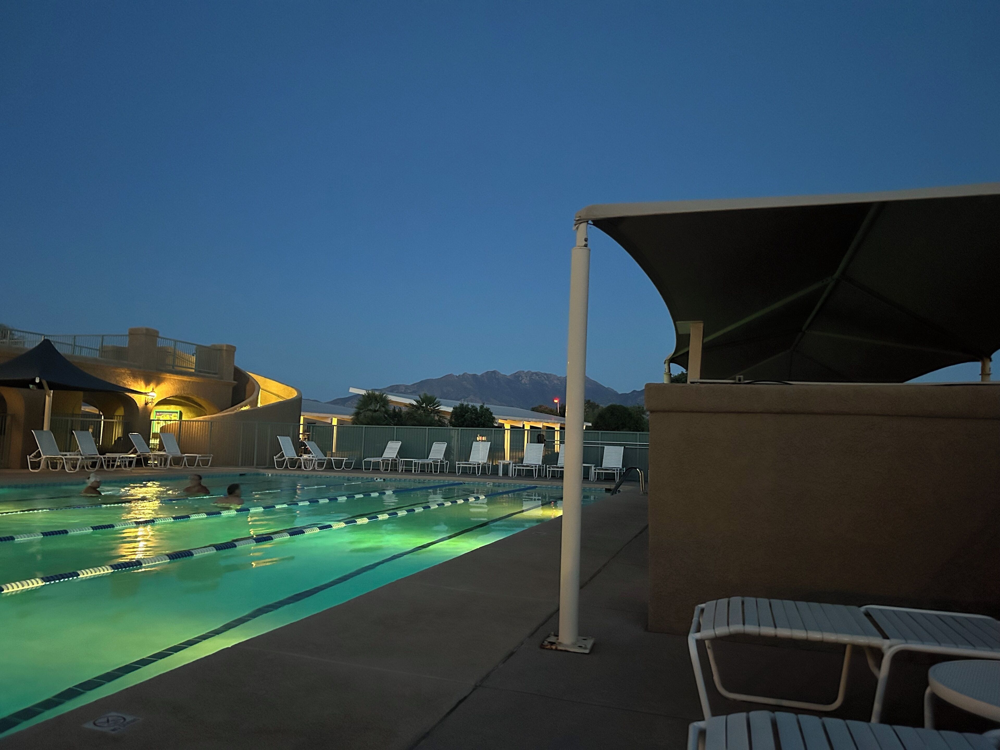 Outdoor pool, a heated pool