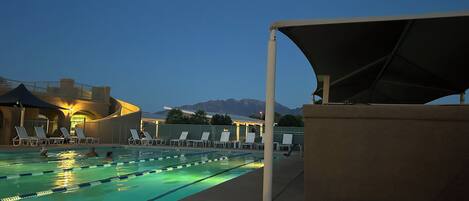 Outdoor pool, a heated pool