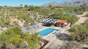 Outdoor pool, a heated pool