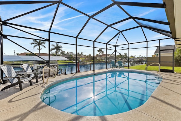 A heated pool