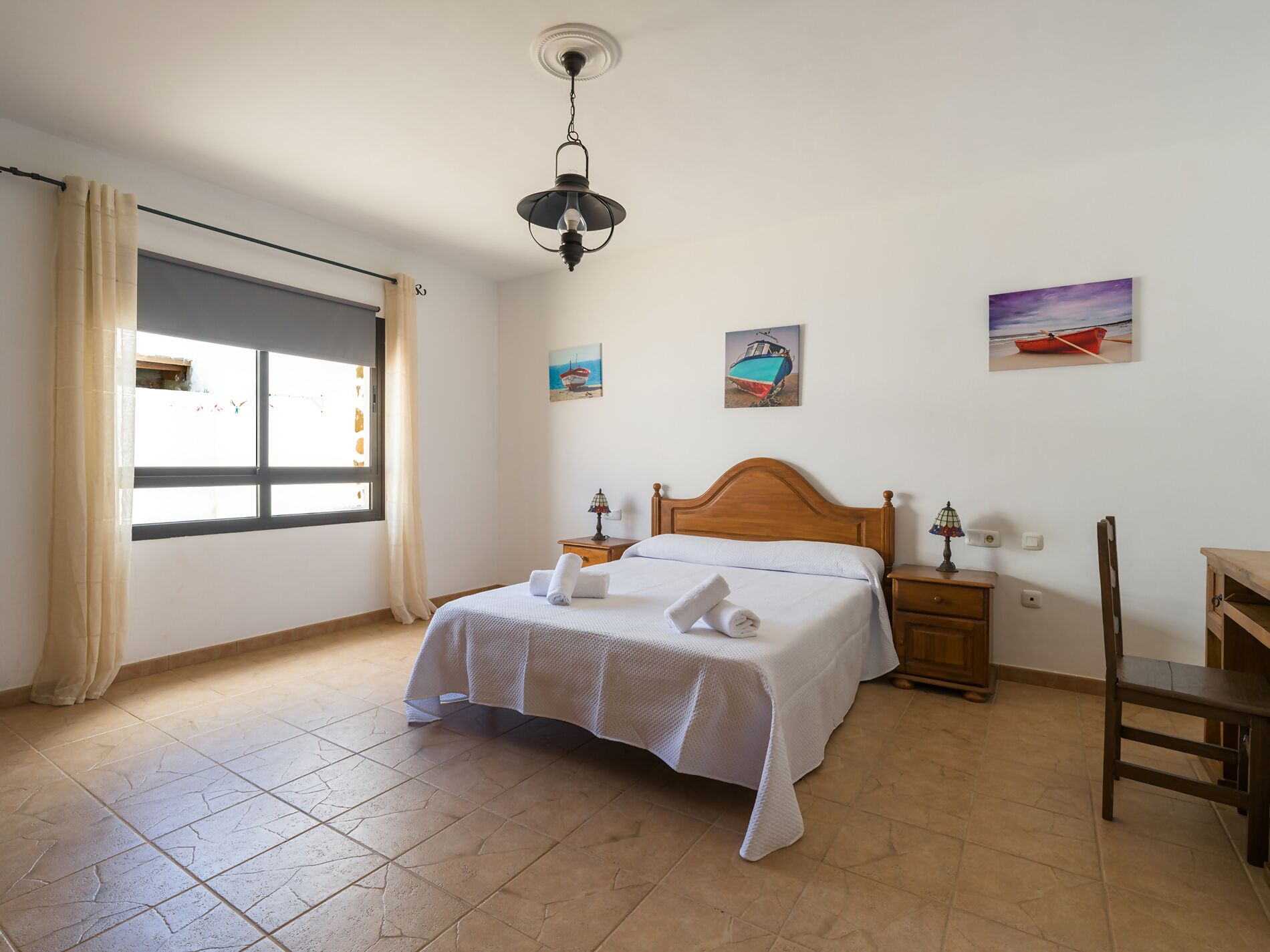 3 bedrooms, desk, iron/ironing board, travel crib