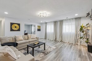 Smart TV, fireplace, video games