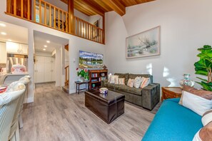 TV, fireplace - Telemark 18 - Ski in Walk out,  Short Walk to the Village, New Listing! (Whistler)
