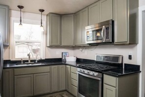 Microwave, oven, stovetop, dishwasher