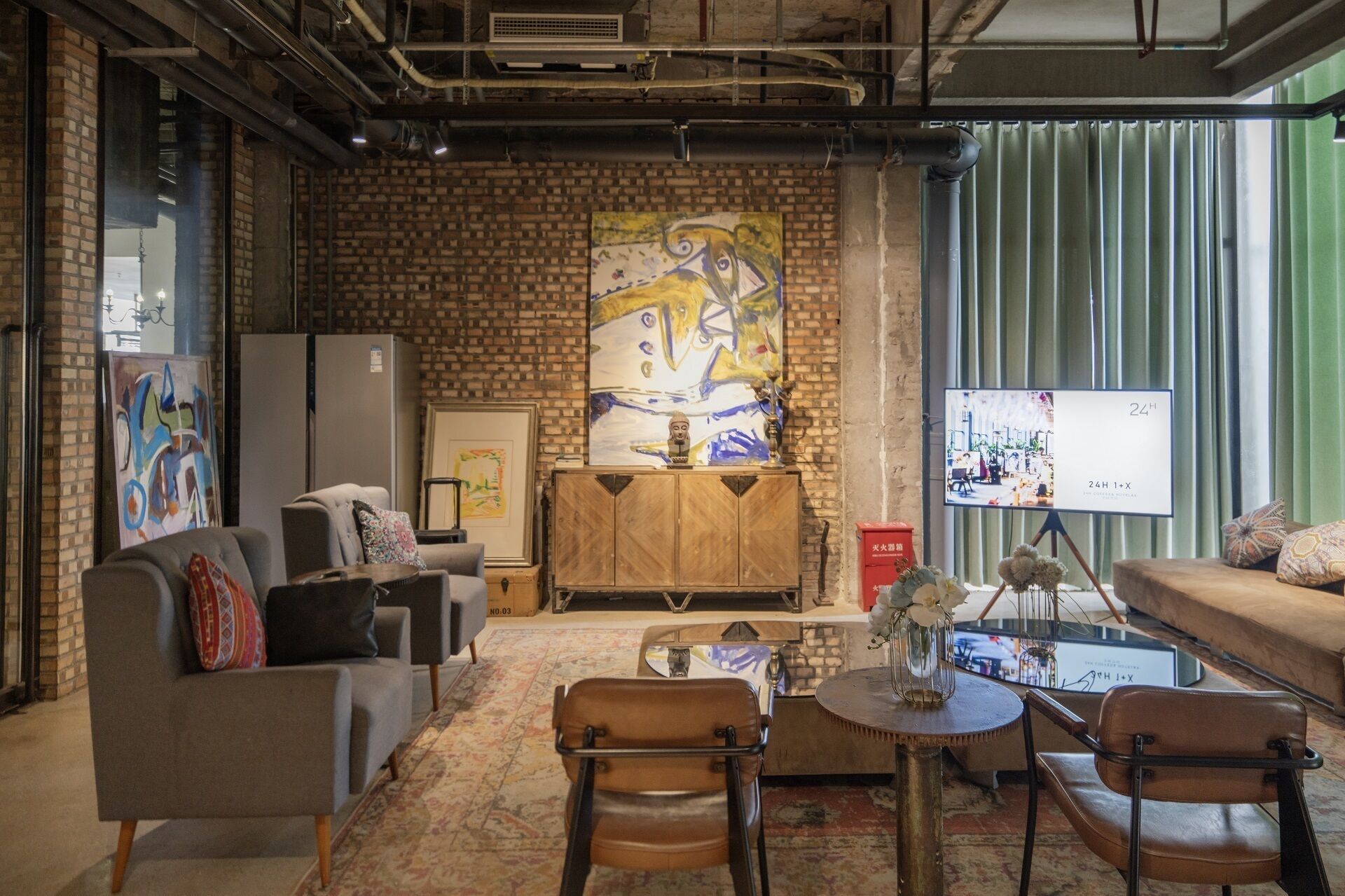 Área de estar no saguão