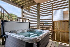 Outdoor spa tub - Walk to Beach | Ocean & Sound Views |Dogs OK |Pool (Nags Head)