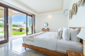 Vila Superior, patio, pemandangan samudra | Wi-Fi gratis dan seprai linen