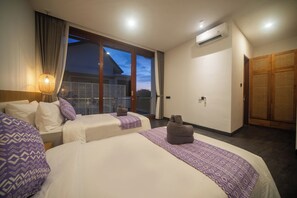 3 bedrooms, internet, bed sheets