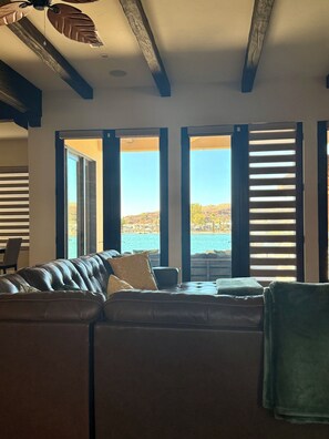 Fireplace - Splash Landing! Dock, Pool & Hot Tub | Riverfront House & Guest (Parker)