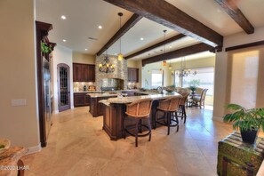 Fridge, microwave - Splash Landing! Dock, Pool & Hot Tub | Riverfront House & Guest (Parker)