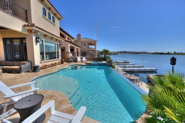 Pool - Splash Landing! Dock, Pool & Hot Tub | Riverfront House & Guest (Parker)
