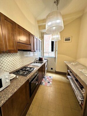 Microwave, oven, stovetop, dishwasher