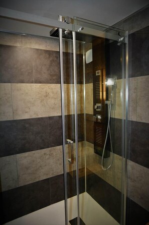 淋浴设施、吹风机、毛巾、卫生纸