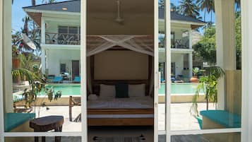 Economy Double Room, Patio, Pool View | Terrace/patio