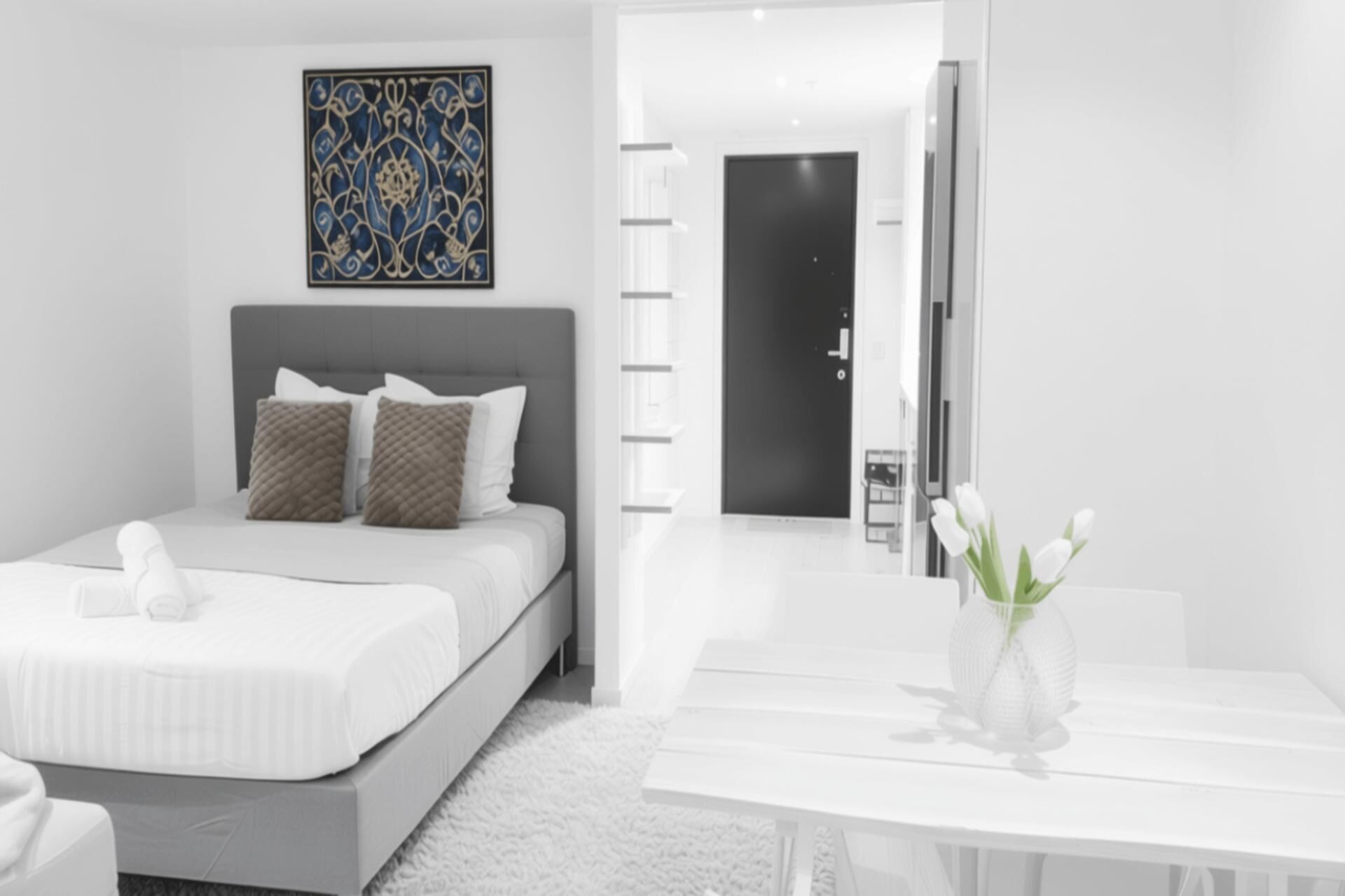 1 chambre, fer et planche à repasser, Wi-Fi gratuit, draps fournis