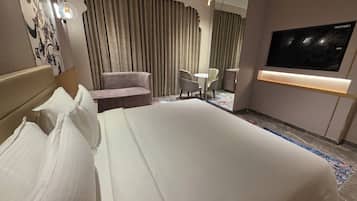 Deluxe Double Room, City View | In-room safe, desk, blackout drapes, iron/ironing board