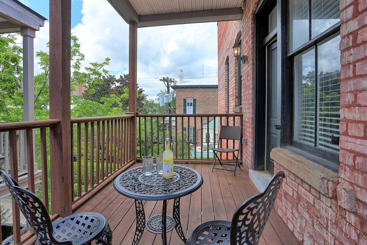 Take in the charm of Savannah from your private balcony.