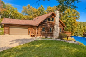 Exterior - Cozy Log Cabin overlooking a pond with a fire pit, game area and rustic charm (Coal Valley)