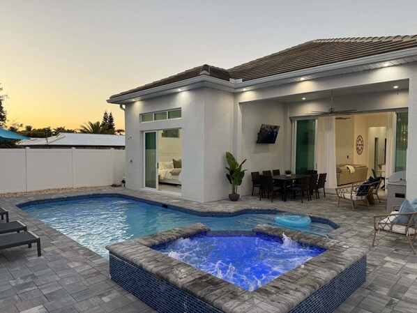 A heated pool