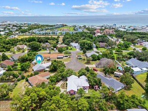 Aerial view - Storywood Beach Cottage 502–Quiet Setting–Sleeps 9 (Panama City Beach)