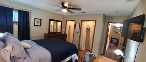 2 bedrooms, iron/ironing board, travel crib, free WiFi