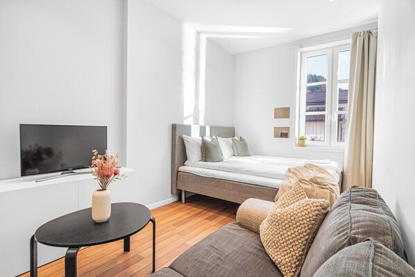 2 makuuhuonetta, vauvan matkasänky, Wi-Fi, vuodevaatteet