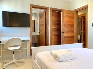 2 chambres, fer et planche Ă repasser, literie fournie