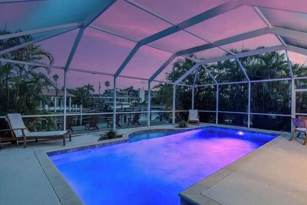 A heated pool