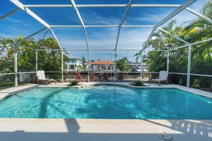 A heated pool