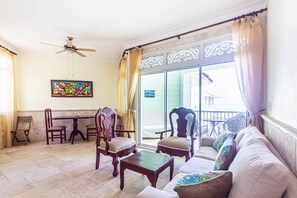Apartment, 1 Bedroom, Balcony, Ocean View | Living room - Ocean Front, Direct Access to the Beach! (Sosúa)