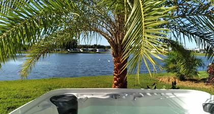 Charming 55+ community. Waterfront! Fantastic sunset views & private hot tub