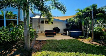 Charming 55+ community. Waterfront! Fantastic sunset views & private hot tub