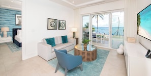 TV, offices - Rum Point Resort Family Suite, 1st Floor West: Extended Stays Save 15-25% (Cayman Kai)