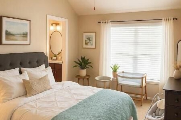 3 bedrooms, iron/ironing board, bed sheets