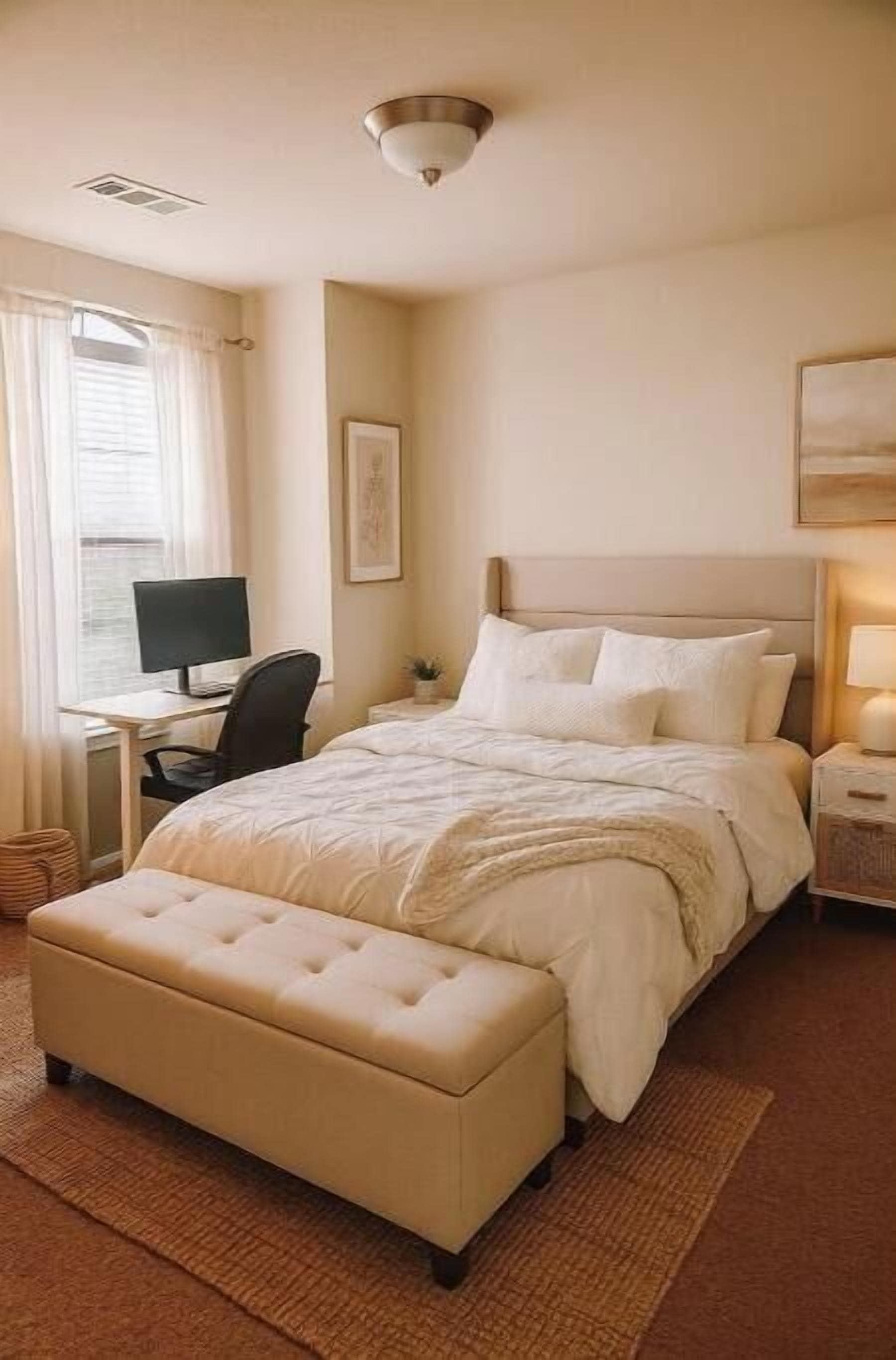 3 bedrooms, iron/ironing board, bed sheets