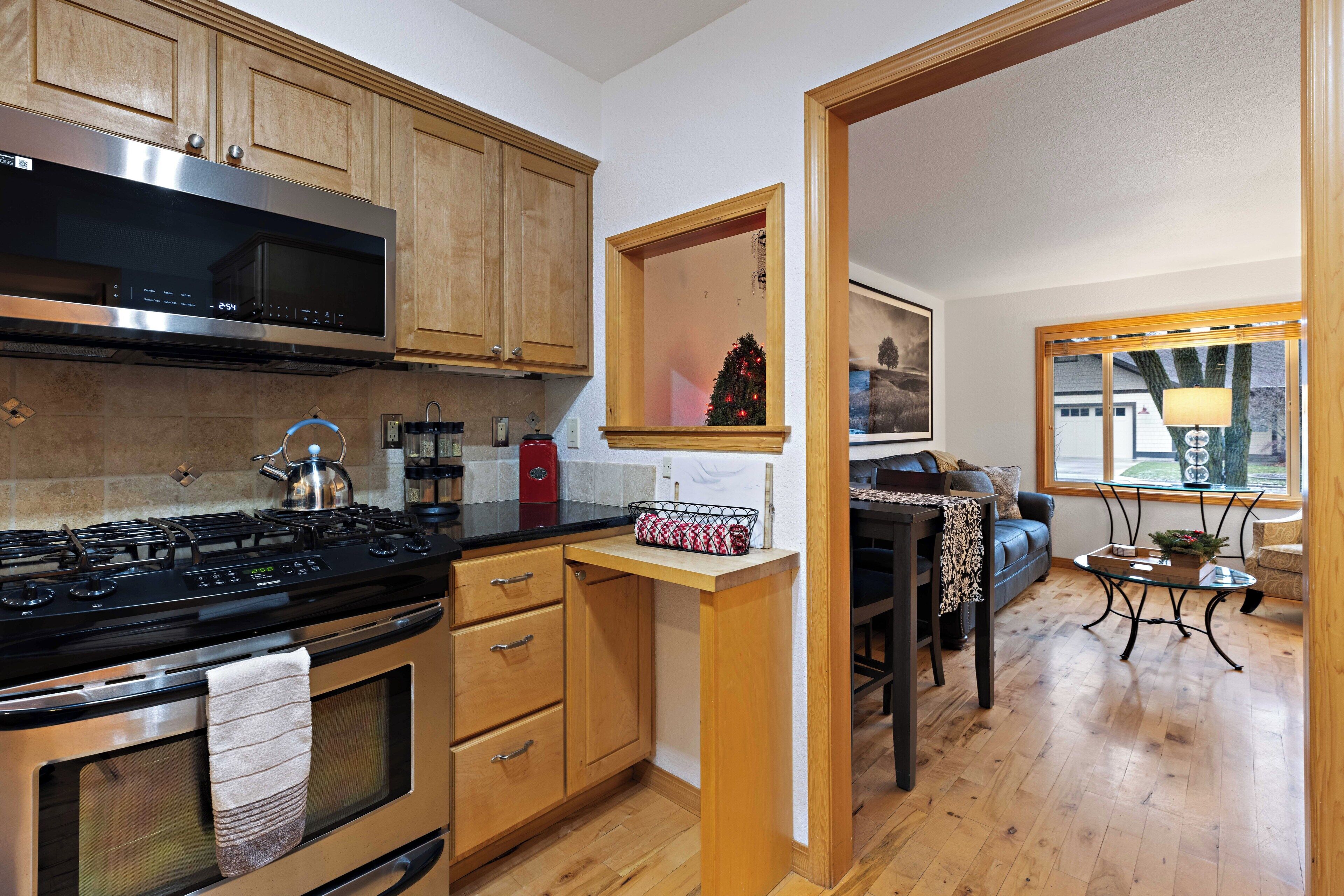 Microwave, oven, stovetop, dishwasher