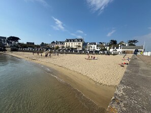 Sun-loungers, beach towels