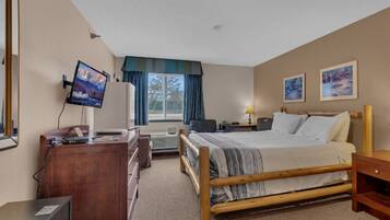 Desk, iron/ironing board, WiFi